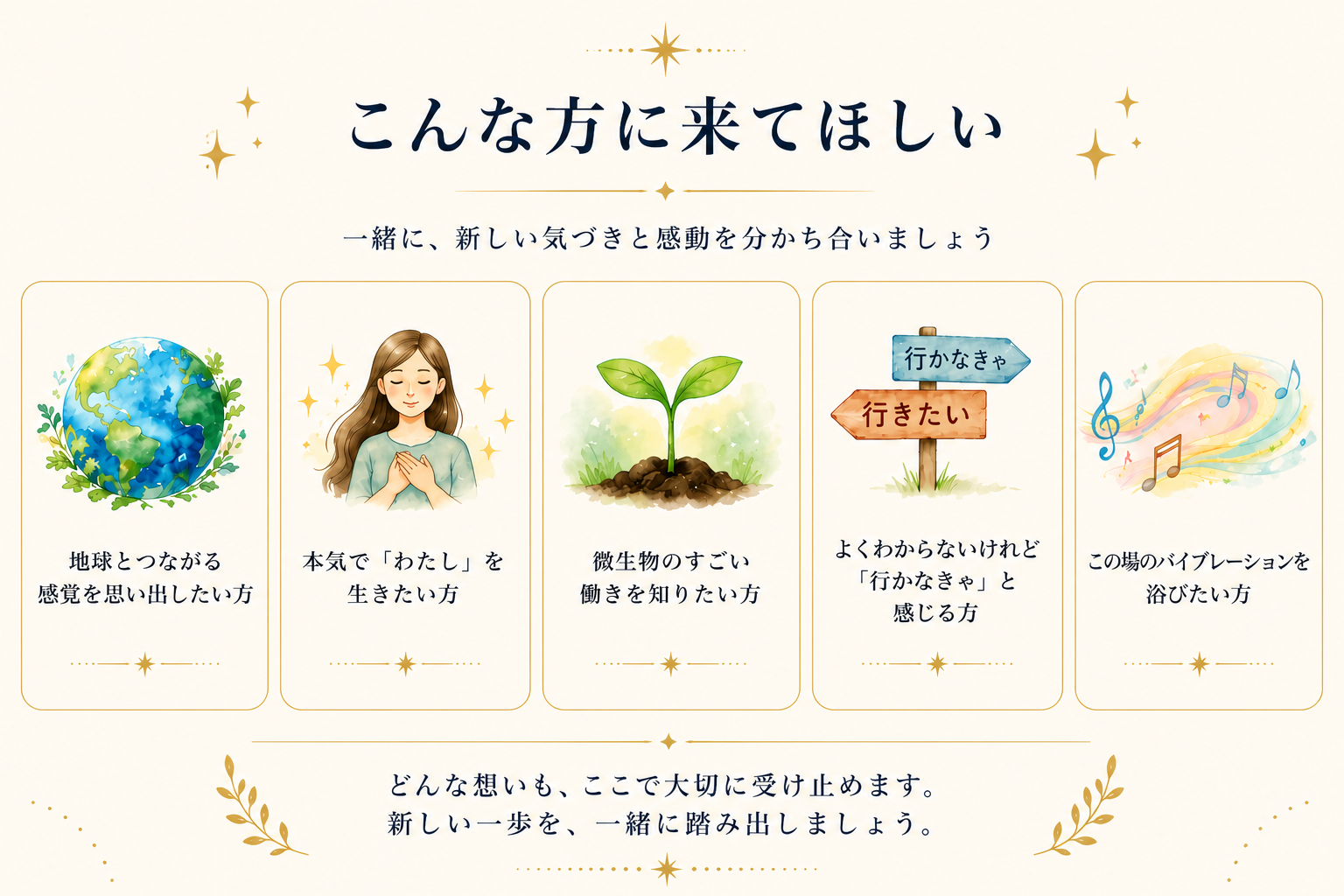 こんな方に来てほしい
